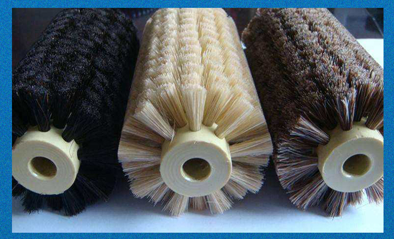 Industrial brush roller roller brush manufacturer customized small nylon wire brush dust removal hollow brush wheel circular cylindrical brush