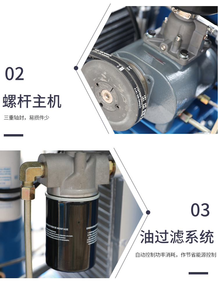 Atlas screw air compressor distributor Wanbei Electromechanical oil lubrication is efficient and reliable