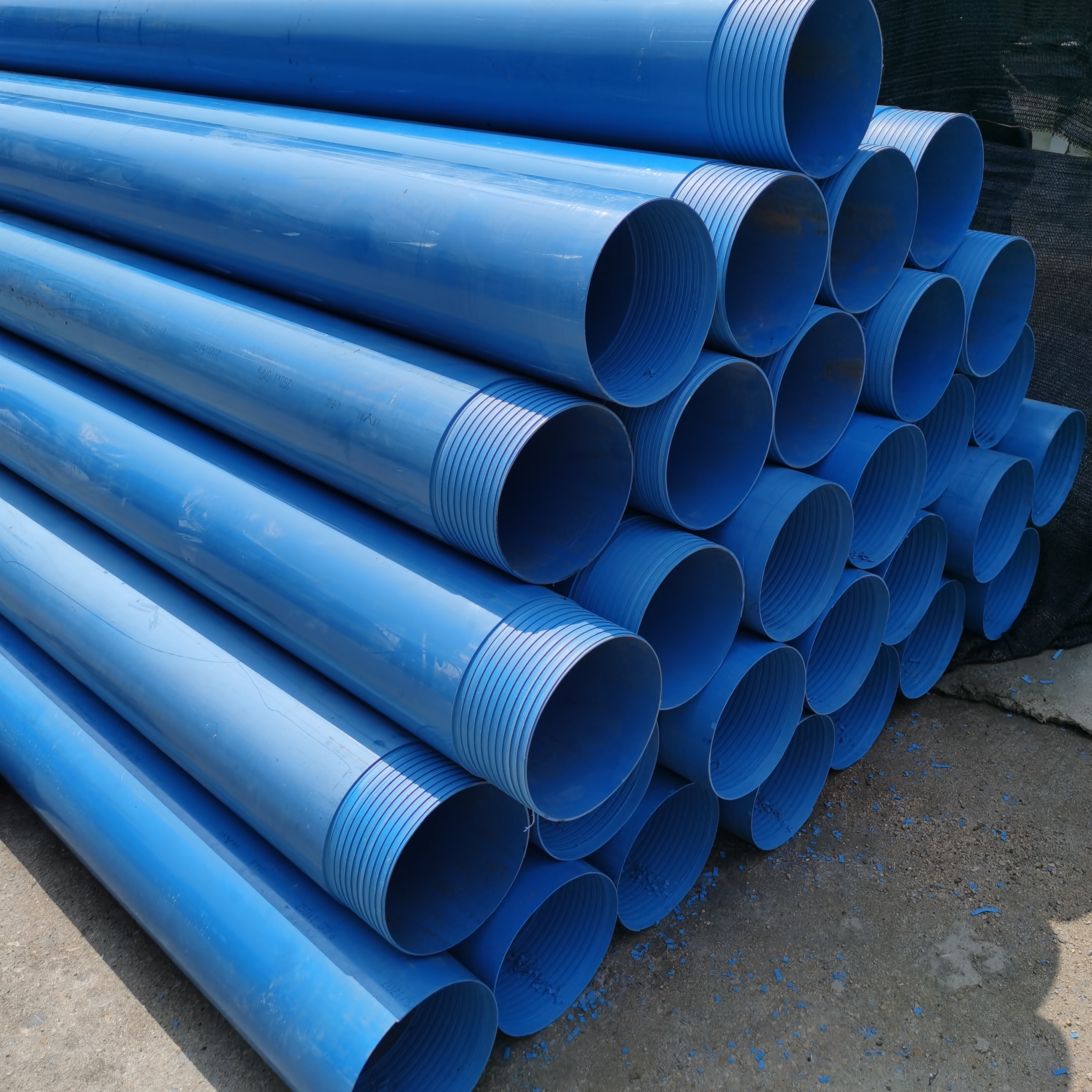 PVC drilling pipe, PE deep well pipe, PVC wire pipe, seepage pipe spiral joint