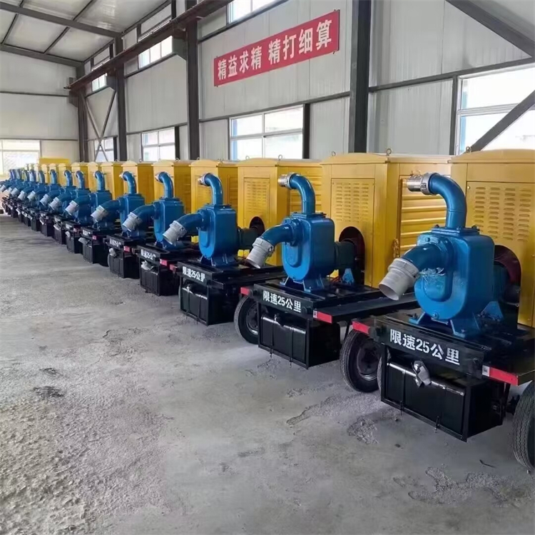 Diesel self priming pump, non clogging drainage pump truck, mobile sewage pump truck, large flow drive, flexible lift