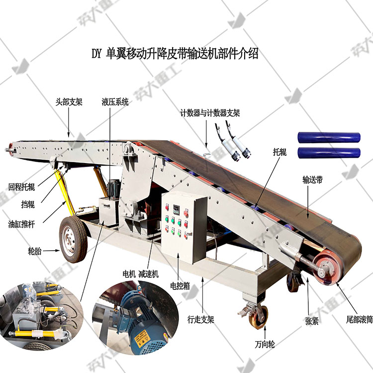 Mobile Belt Conveyor Yingda Heavy Industry Belt Traveling Wheel Feeding Belt Conveyor