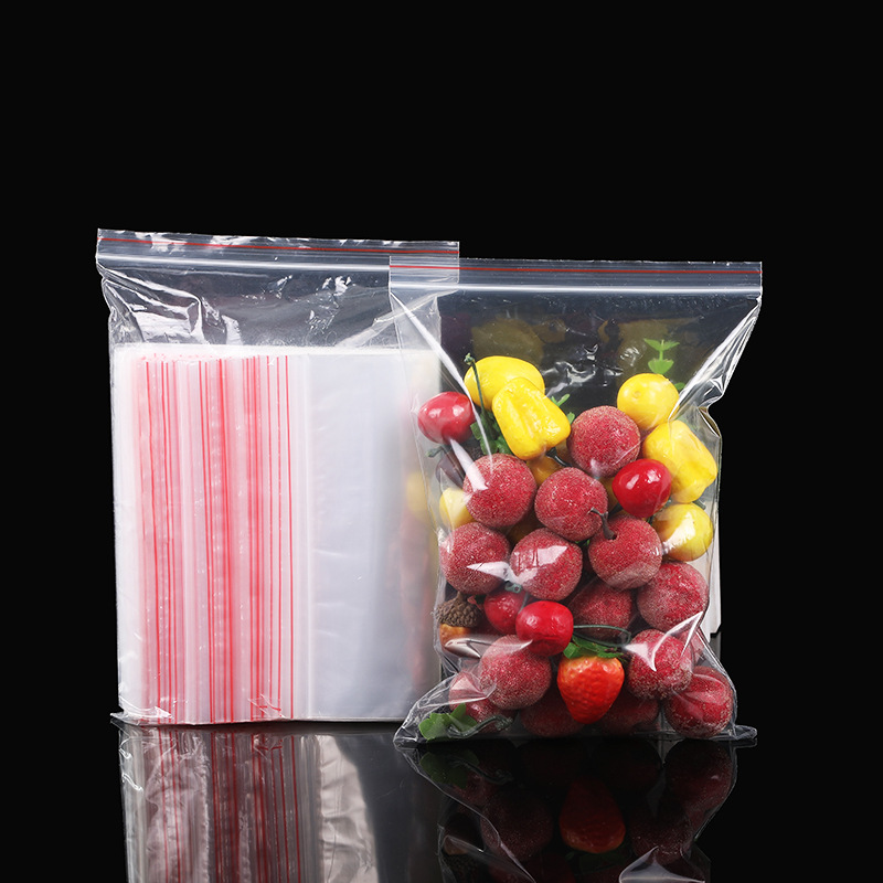 Transparent thickened PE plastic self sealing bag, waterproof and dustproof sealed food packaging bag