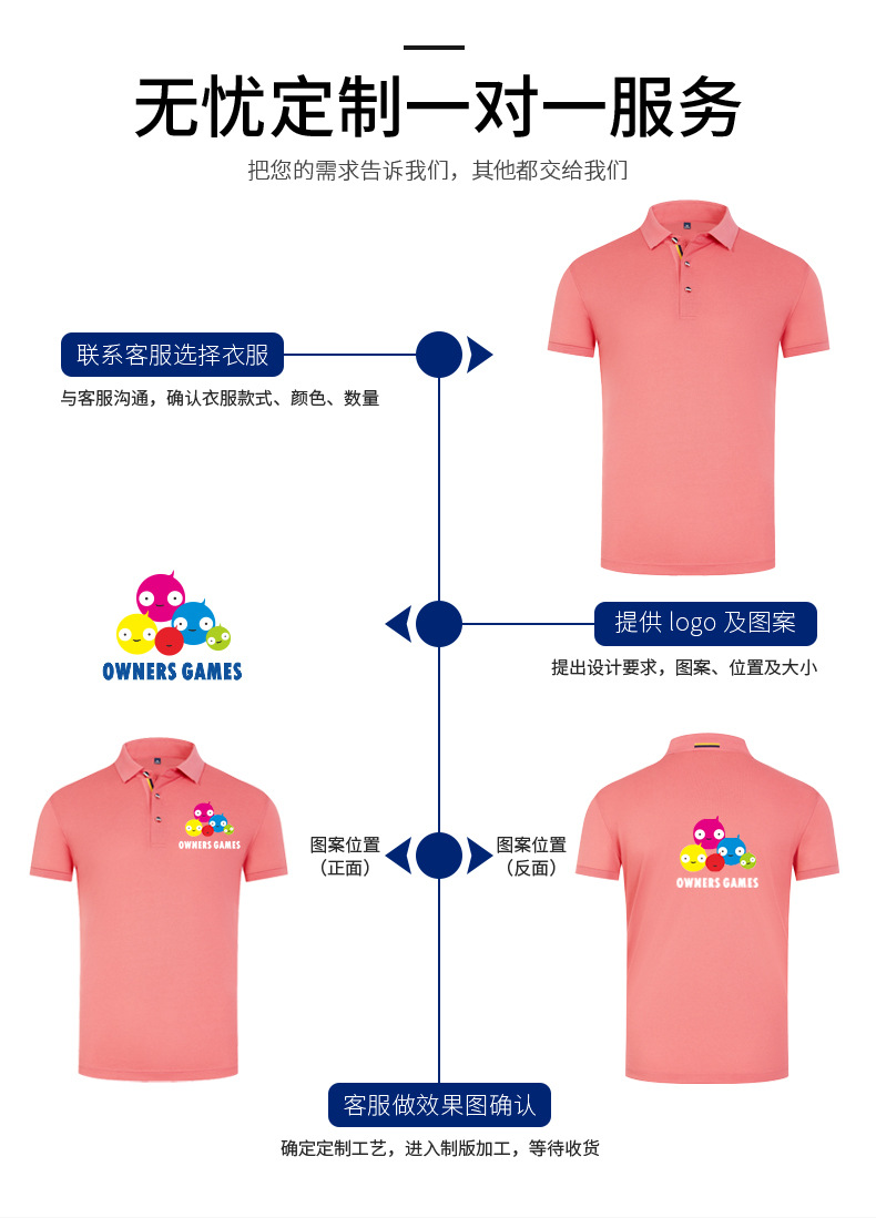 POLO Shirt Customized Workwear Summer Short Sleeve Polo T-shirt Customized Group Advertising Cultural Shirt Customized Logo