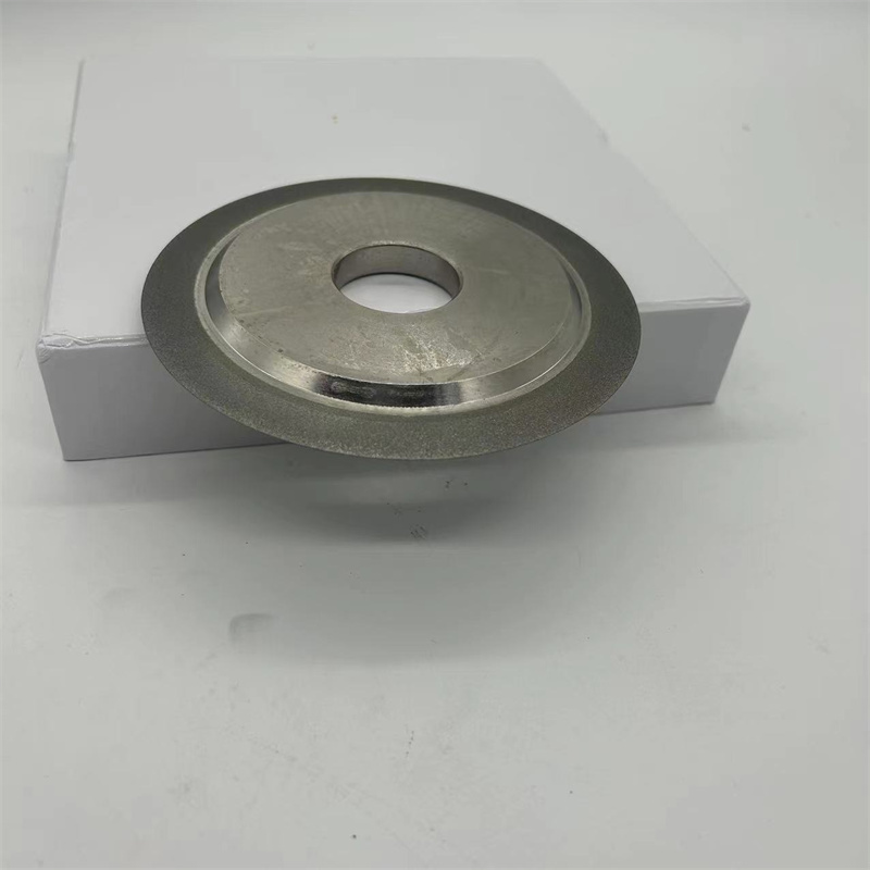 Double bevel electroplated diamond grinding wheel, tungsten steel cutting tool, spiral groove cutting edge grinding wheel