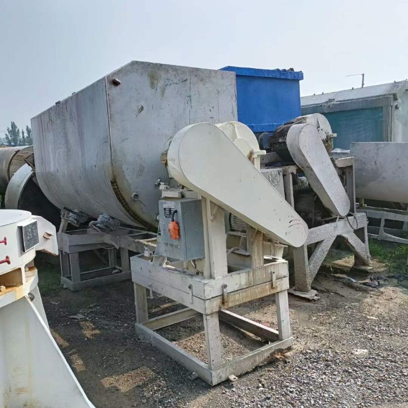 Used 10 cubic meter real stone paint mixer, stainless steel horizontal mortar dry powder mixer