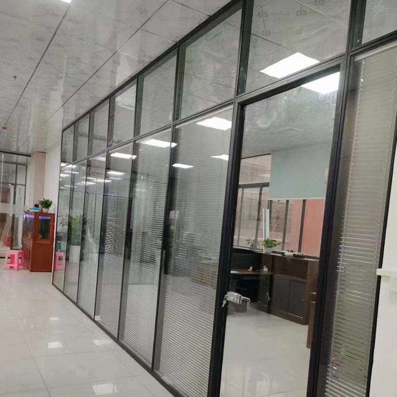 Manufacturer's direct supply of aluminum alloy tempered glass wall, office building glass partition, bank factory partition wall