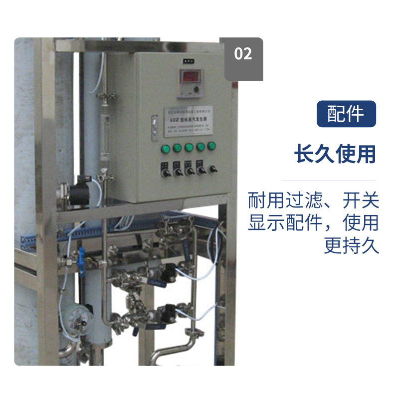 0.1-5T/h Biomass Pure Steam Generator Qirui Stainless Steel Fully Automatic Tubular Raw Water Treatment Equipment