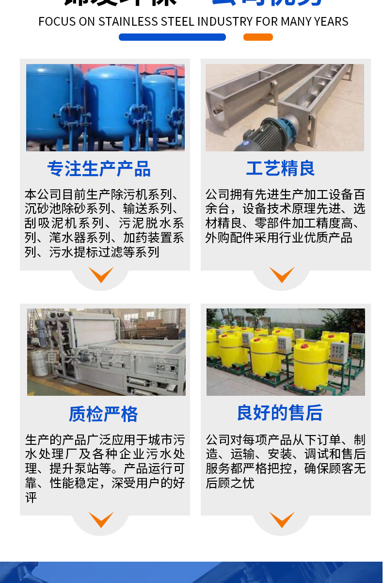 Single and double screw press - sludge press dewatering machine - shaftless screw conveyor - support customization