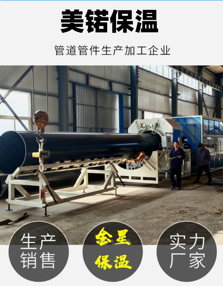 Large diameter foam polyurethane insulation pipeline, Q235 prefabricated directly buried steel pipe, spiral seamless