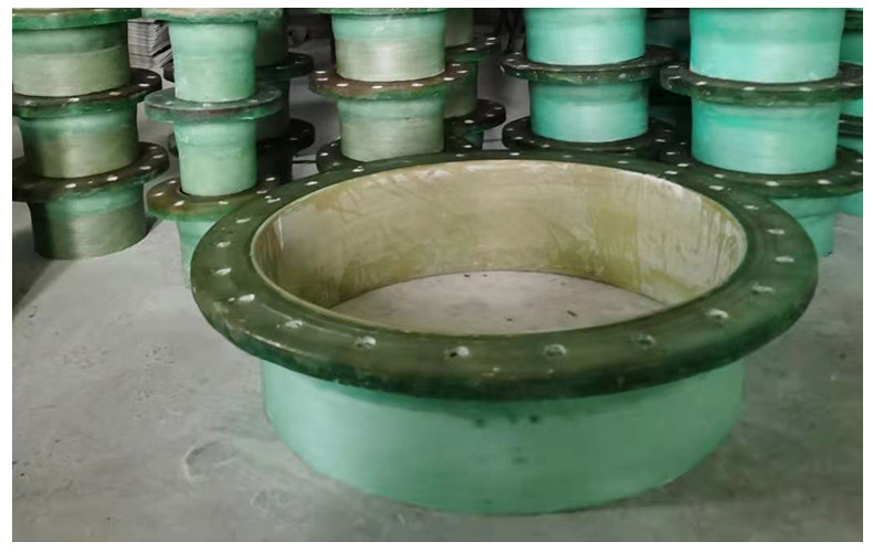 Fiberglass flange elbow, variable diameter air valve, wrapped elbow fitting, composite pipeline spray fitting