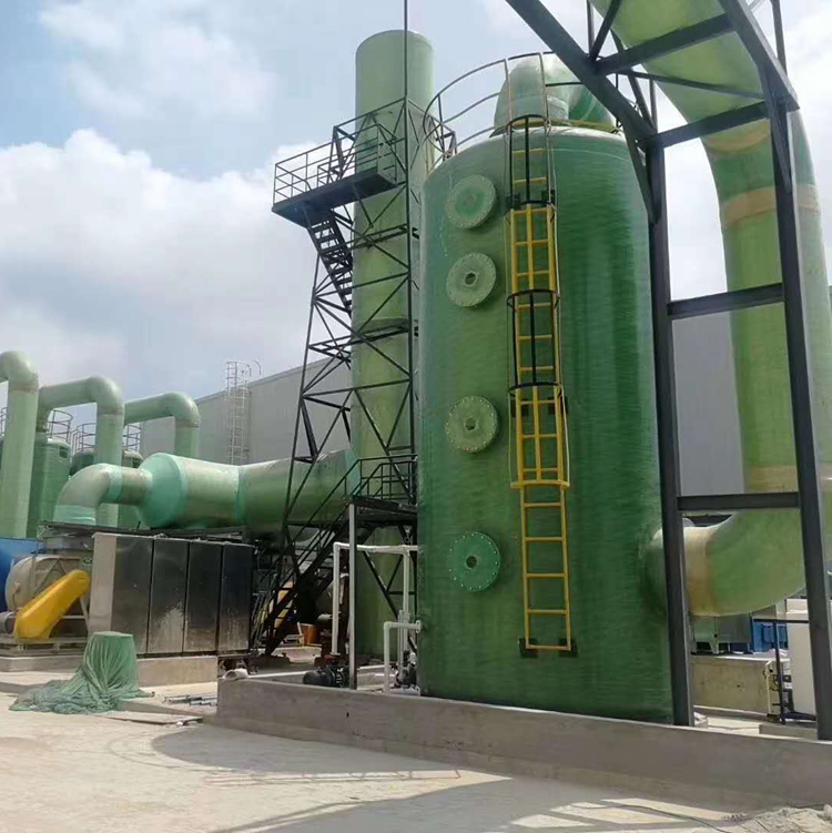 Rongyun Environmental Protection Fiberglass Desulfurization Tower Brick Factory Waste Gas Purification Spray Tower Acid Mist Absorption Washing Tower