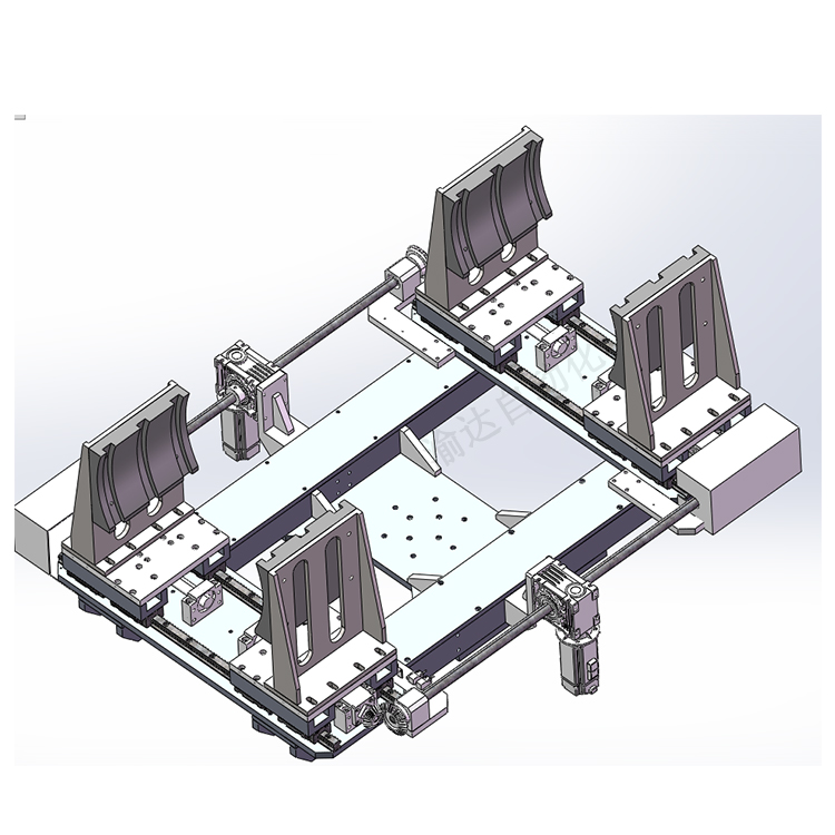 Large iron bucket robot manufacturer's fixture gripper can grasp multiple bags at once, and the industrial robotic arm is integrated with a circular barrel