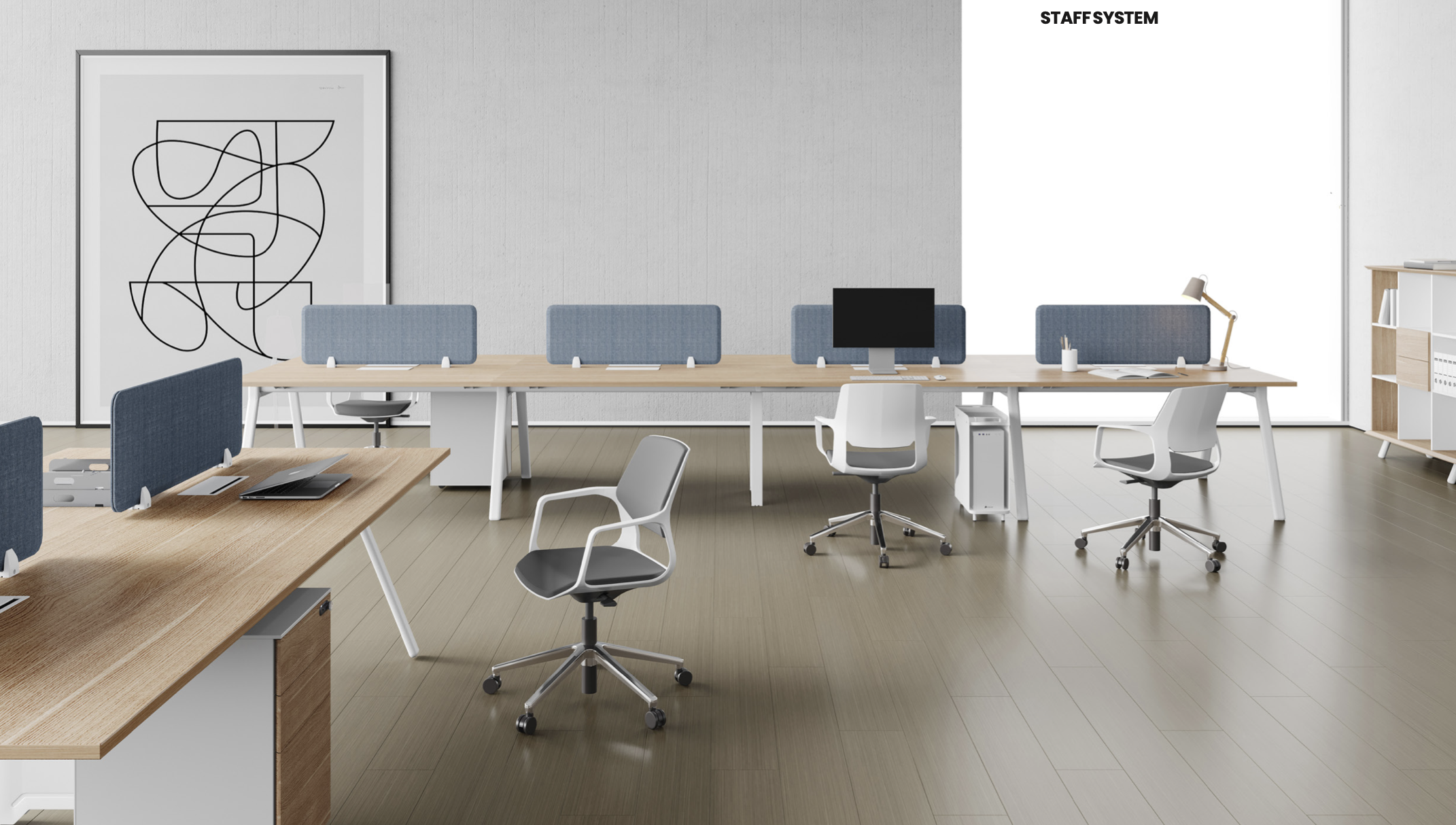 Employee partition modern minimalist office furniture computer desk commercial office desk desk chair combination