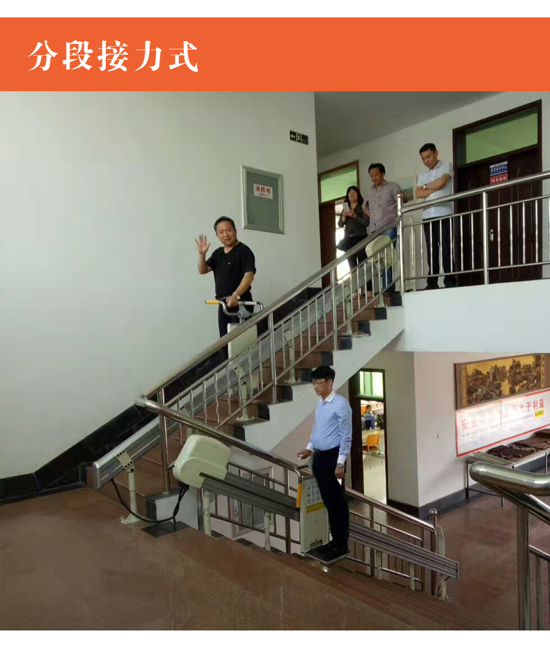 Install an intelligent segmented relay elevator in the old residential area on the 6th floor as a pedestrian walkway