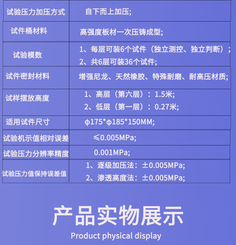 Rongjida instrument fully automatic sealing concrete impermeability tester mortar permeability tester