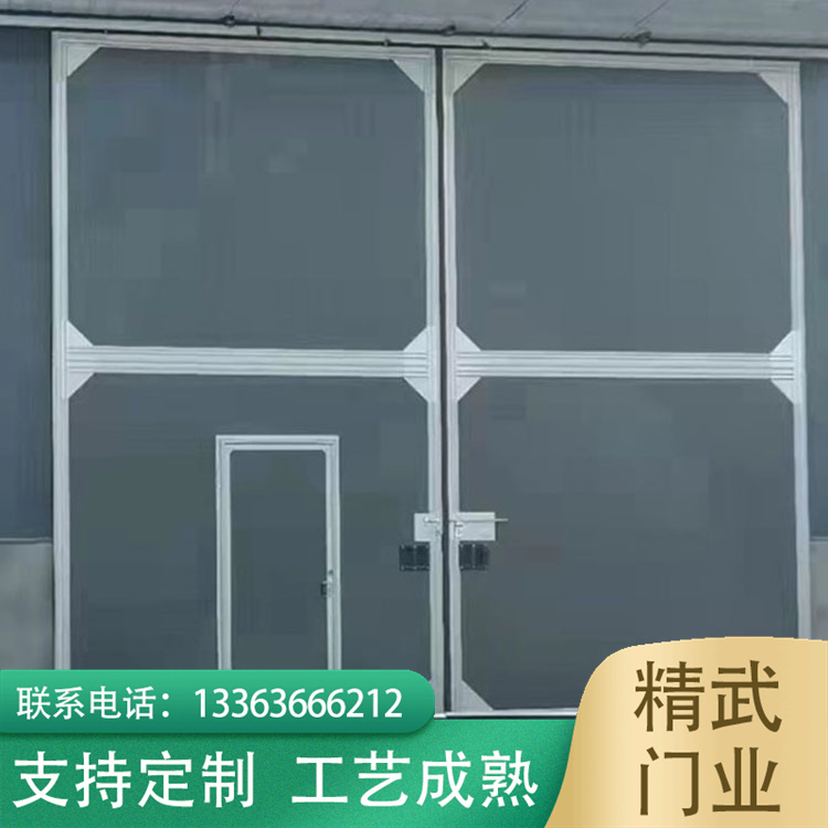 Color steel plate industrial flat door, manual and electric opening, good insulation and timely delivery