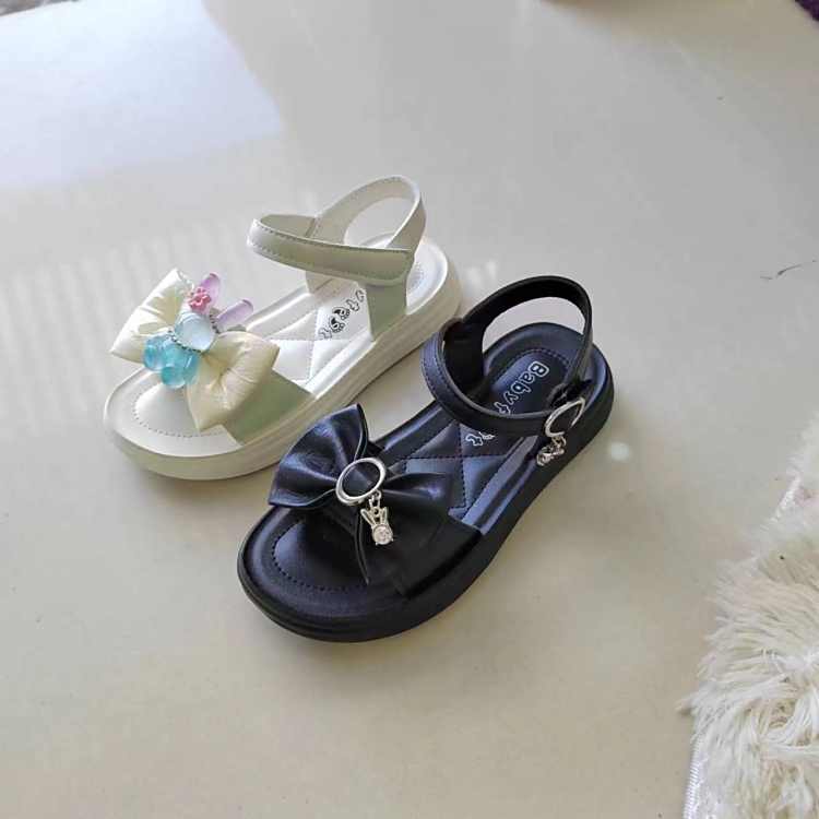 女童库存夏季儿童公主凉鞋学生软底小女孩中童魔术贴超轻潮鞋