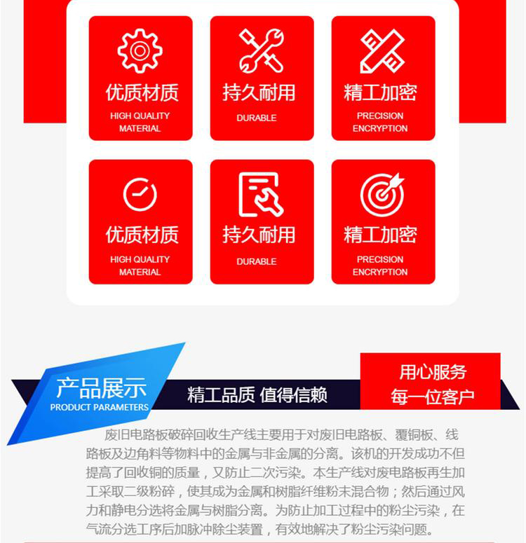 Maoxing Machinery's scrapped electrical circuit board disassembly component crushing equipment is sturdy and durable