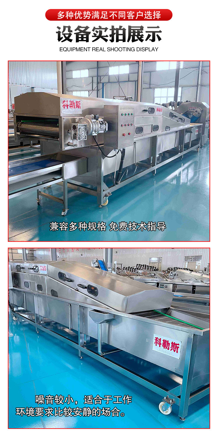 Kohler Machinery GQX700 High Pressure Cleaning Machine Fully Automatic Fruit and Vegetable High Pressure Spray Bubble Cleaning Machine