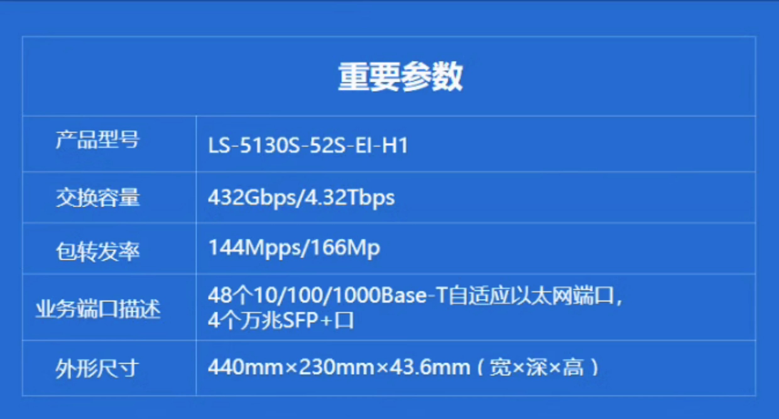 H3C LS-5130S-52S-EI-H1 48 Gigabit electrical ports and 4 Gigabit optical ports Enterprise Intelligent Switch