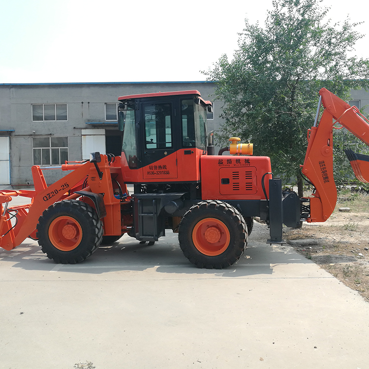 Multi functional two head busy front shovel rear excavator integrated machine with crushing hammer excavator loader