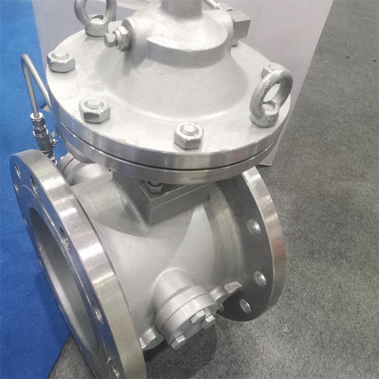 KRIFF stainless steel pipe force valve diaphragm piston type model BFG7M43H flange connection