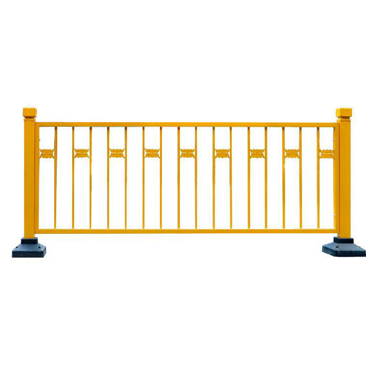 Road safety fence, golden guardrail, urban road partition railing, support customization