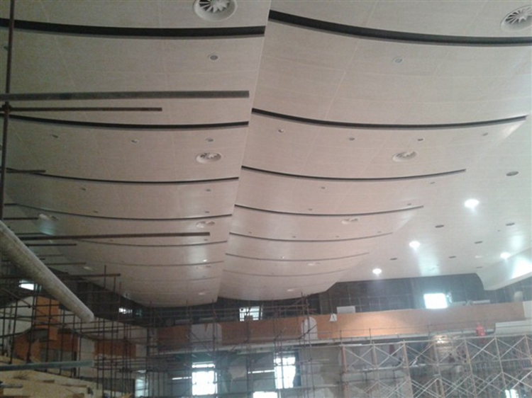 School Gymnasium Ceiling Ceiling Outdoor 2.5-thick Curved Aluminum Plate Continental Powder/Fluorocarbon Aluminum Veneer