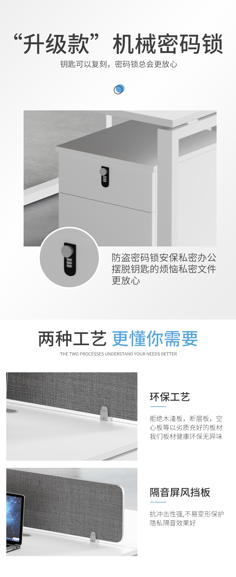 Office desk and chair combination, office workstation, computer desk for four or six people, office desk, screen, office furniture factory