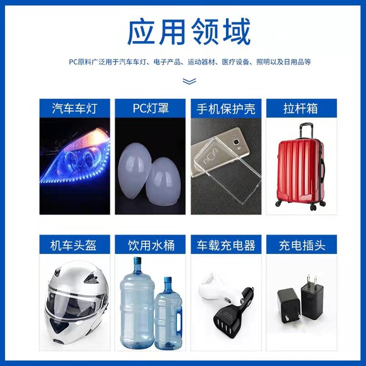 PC Taihua Outguang Tafu Long IR2200CB Blue Bottom Transparent Extrusion Grade Food Contact Grade Electrical Shell