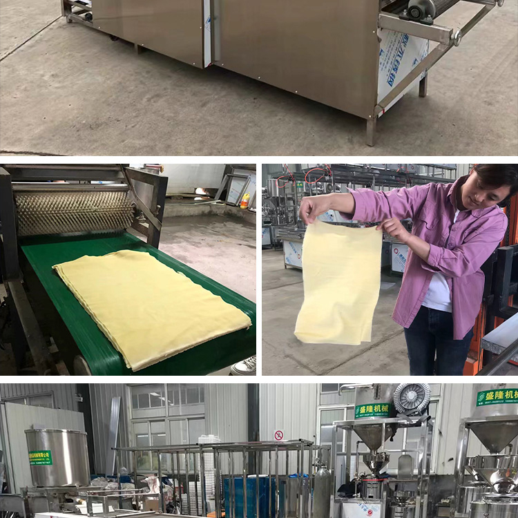 Fully automatic bean product thousand sheet machine, commercial automatic thousand sheet machine production line, triple grinding unit