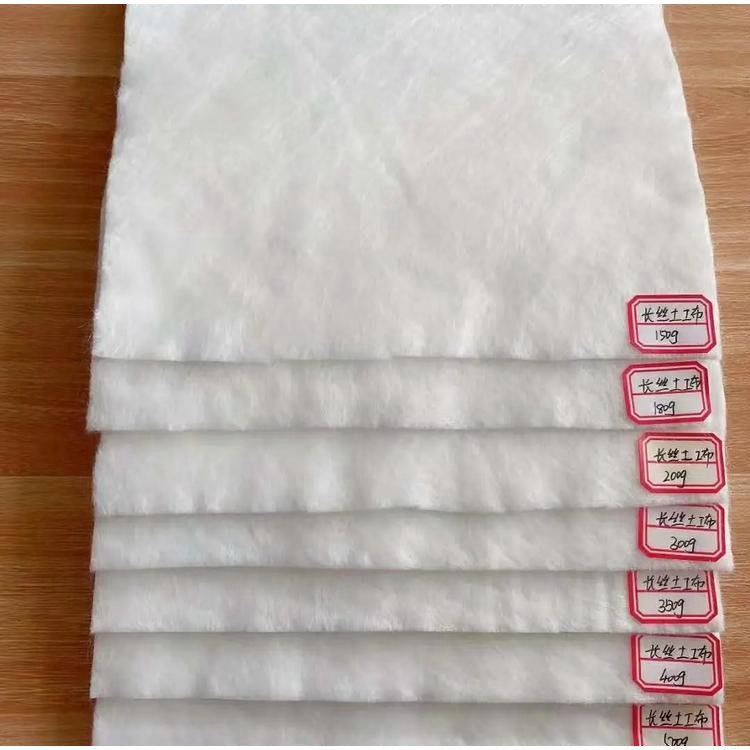 Road maintenance engineering cloth, high-temperature resistant short fiber geotextile, polypropylene polyester needle punched white cloth, long filament flame retardant