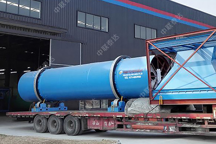 The rice stone dryer is manufactured by Zhonglian Teda with a 20 ton/hour rotating drum drying equipment