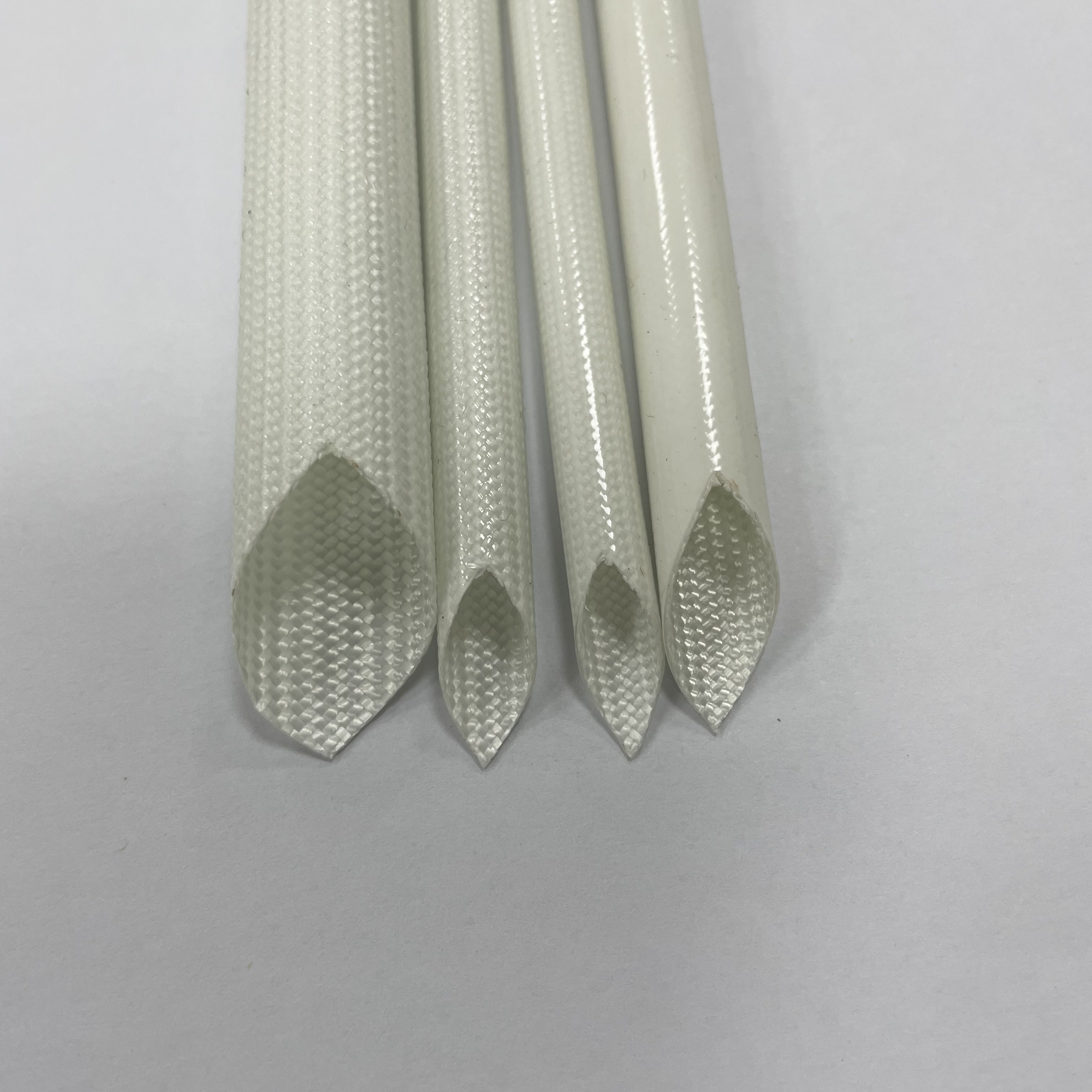 Electrical material FSG-15 silicone resin glass fiber sleeve, temperature resistant silicone tube, fireproof self-extinguishing tube, fiber through