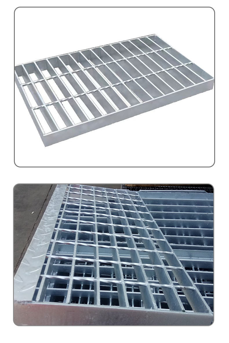 Hot dip galvanized tree pond grate color silver white, applicable to chemical plants and drainage ditches