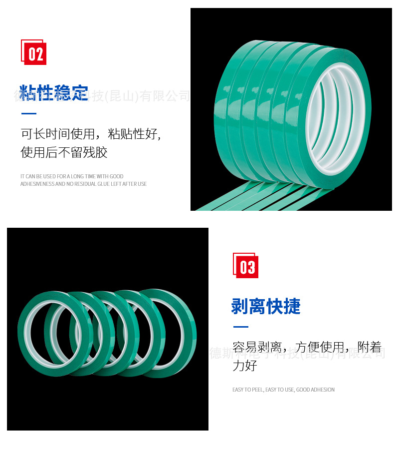 Lithium battery termination tape, acid alkali resistant electrolyte, new energy battery soft pack insulation, green high-temperature resistant tape