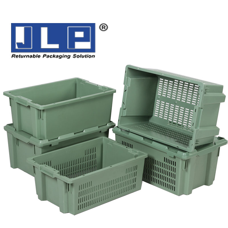 Fresh Basket Cold Fresh Meat Basket Factory Food grade PP Seafood Basket Pork Transport Basket Export 600 * 400 * 270/220