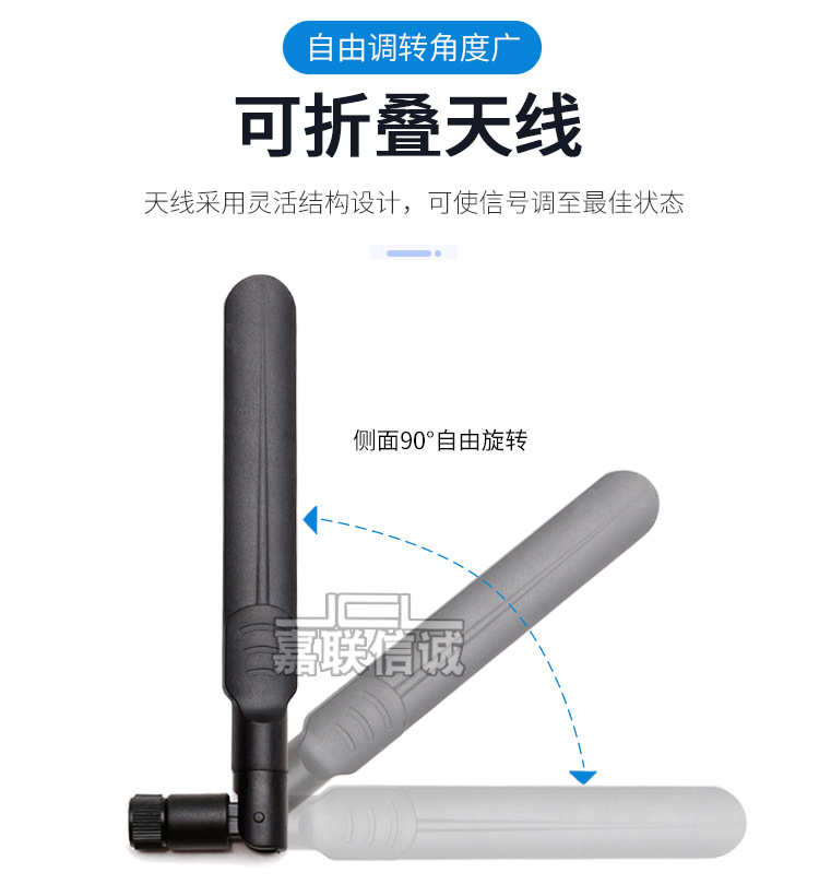 Dual band 2.4G/5.8G propeller antenna, white WIFI router, detachable and foldable rubber rod antenna, sma