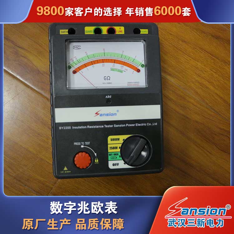 Insulation resistance tester, megohmmeter, insulation resistance meter, supplied by Sanxin Power Plant