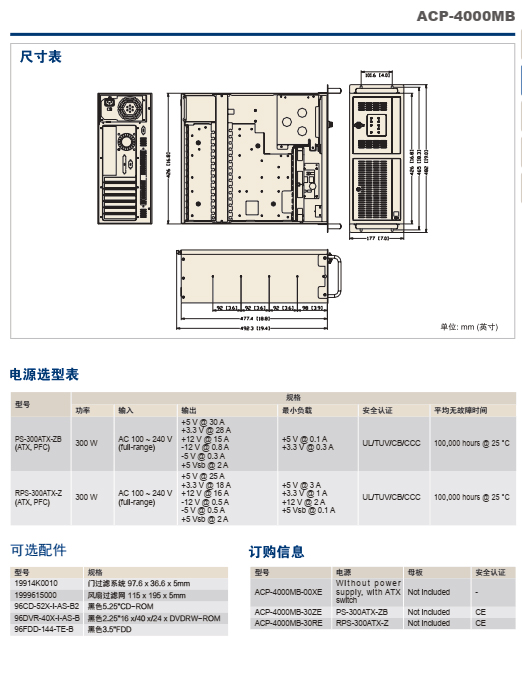 Advantech Industrial Computer ACP-4000/AIMB-705 4U Industrial Computer Host Server Win7 System