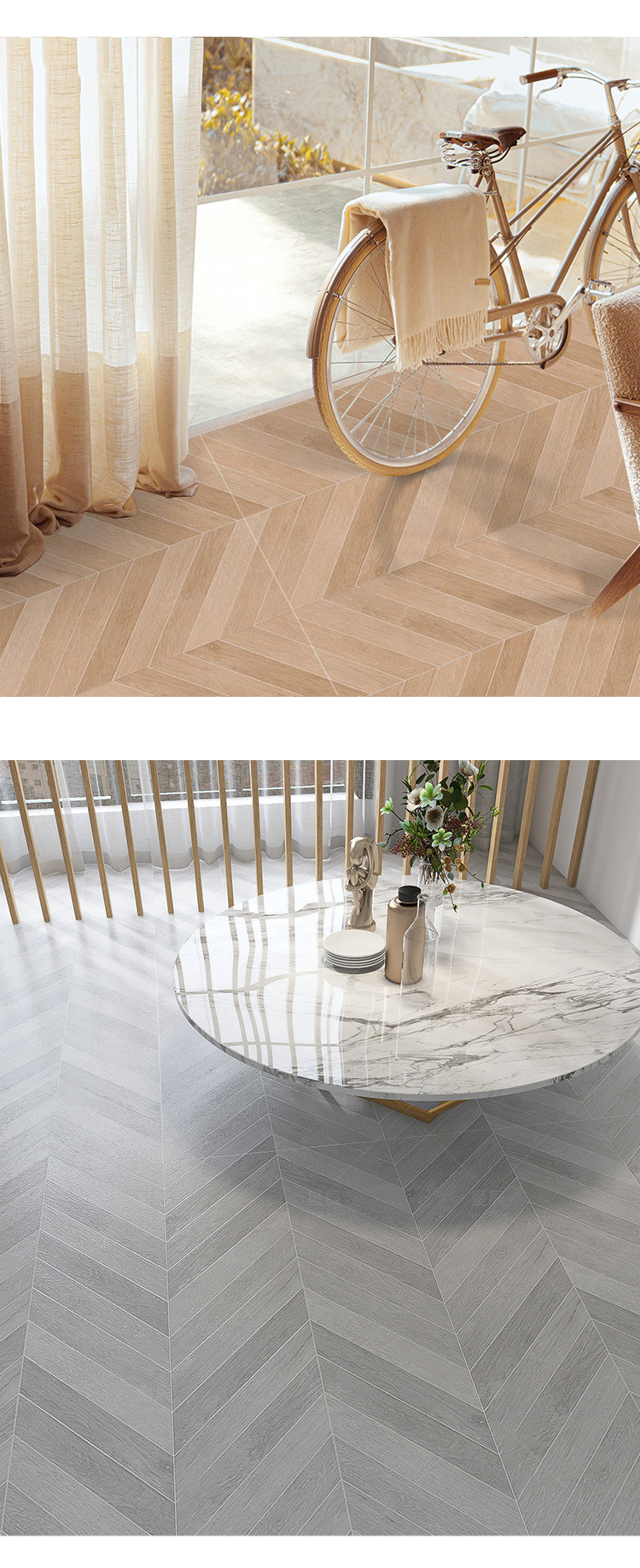 Japanese style log wind wood grain tiles 600x1200, non slip floor tiles for living room, bedroom, large board, herringbone pattern tiles with herringbone pattern