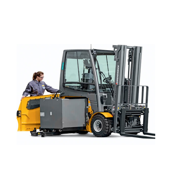 Provide Jungheinrich Lithium Battery Three way Narrow Channel Forklift for short rent, monthly rent and annual rent of all new and used cars