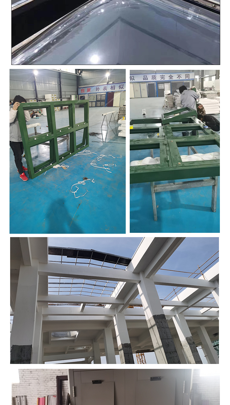 Industrial daylighting explosion relief skylights with sound insulation and insulation are not easily damaged during door installation