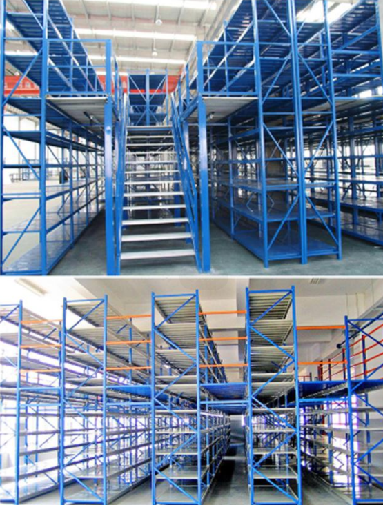 Platform construction, steel structure, seasonal chi warehouse platform, customization of shelves in the second and third floors of the attic