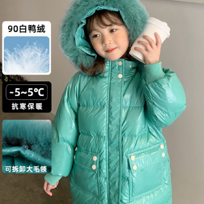 Luo Xiaomi winter clothing down jacket fashion brand discount children's clothing physical store network Kwai live broadcast source of goods tail