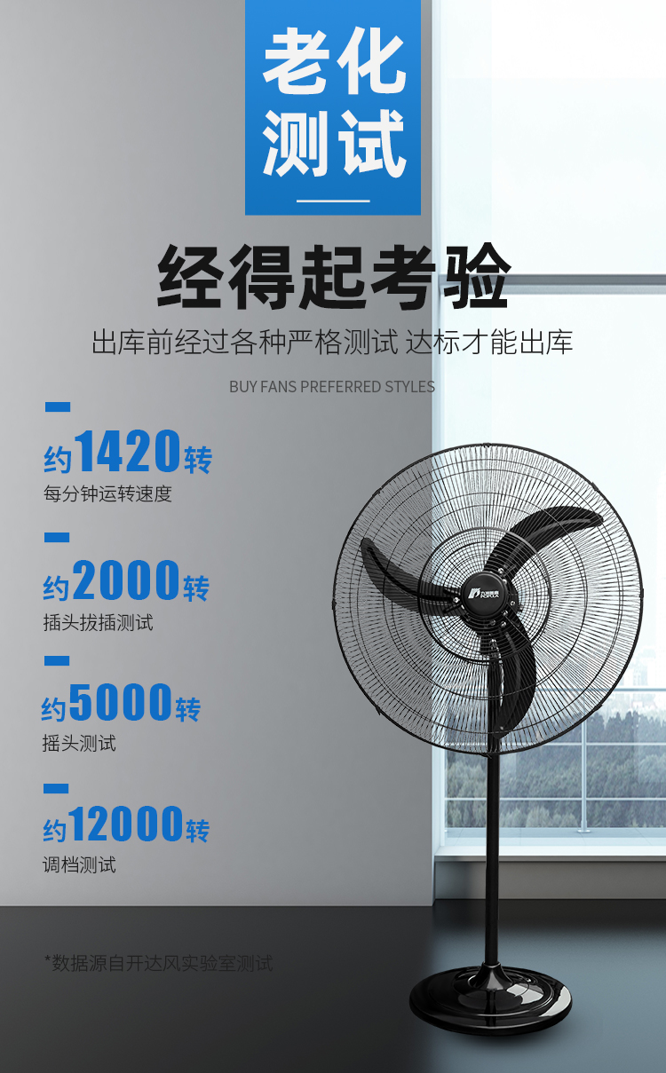 Jiuzhou Fan High Air Volume Low Noise Electric Fan Workshop Warehouse Commercial Industrial Floor Fan