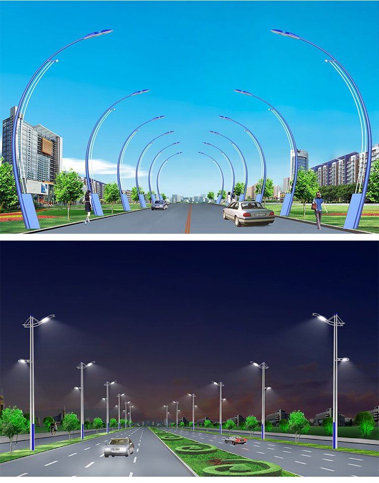 Solar outdoor lighting, 6-meter rural road lighting, new rural construction community lighting