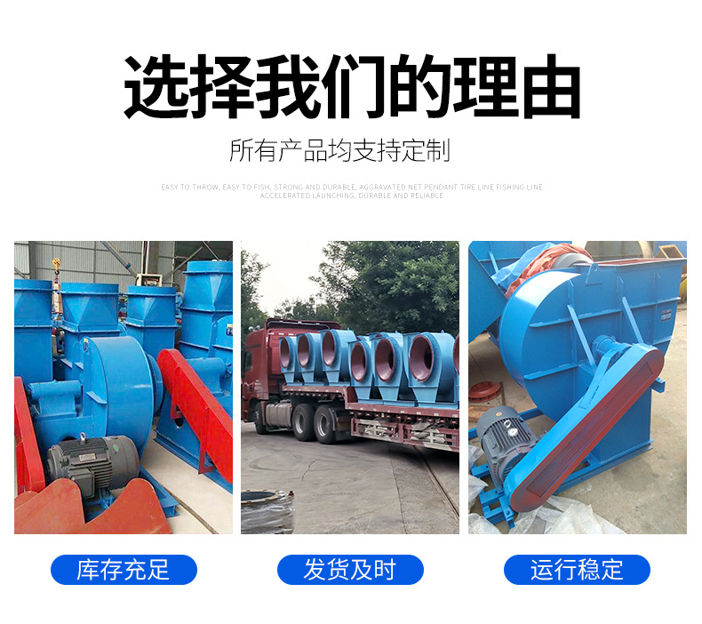 Kiln centrifugal fan G4-68 boiler combustion support and environmental protection high-pressure stainless steel fan customized by the manufacturer