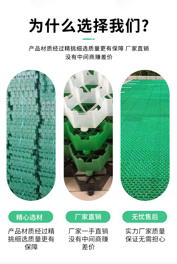 Grass planting grid parking lot plastic grid parking lot lawn brick community fire passage green slope protection grass grid