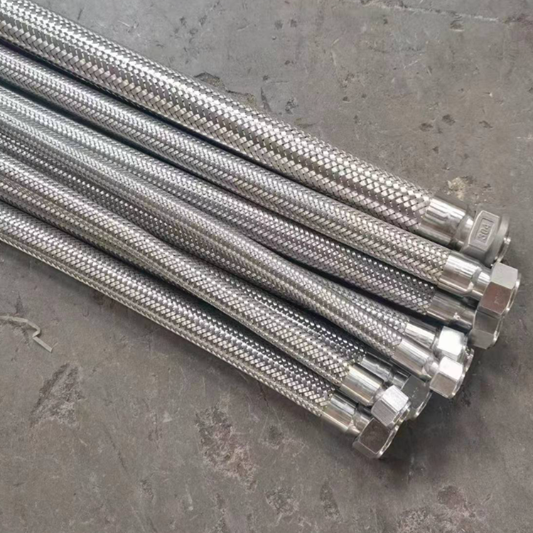 Internal and external threaded metal hose 304 stainless steel 4/6/1 inch threaded hose metal woven corrugated pipe